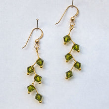 Load image into Gallery viewer, Swarovski Crystal Cascading Vine Earrings