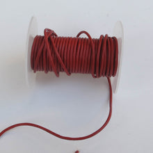 Load image into Gallery viewer, Red Round Leather Cord, 2mm. 