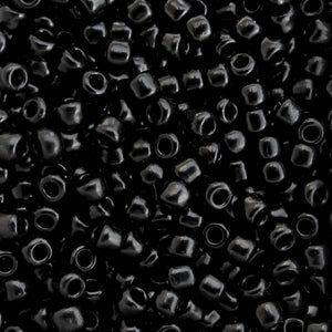 Opaque Black Seed Beads, Size #8