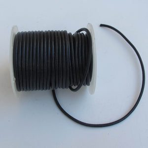 Dark Blue Round Leather Cord, 1.5mm.