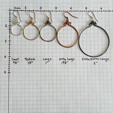 Load image into Gallery viewer, Full Hoop Earrings Wrapped with Ball Chain (click for metal colors &amp; sizes) #107