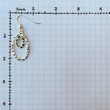 Load image into Gallery viewer, Hammered Silver Double Oval Hoop Earrings