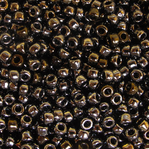 Iris Gold Seed Beads, Size #8