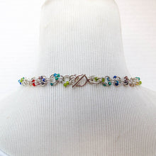 Load image into Gallery viewer, Rainbow Chain Maille Necklace with Glass Seed Beads