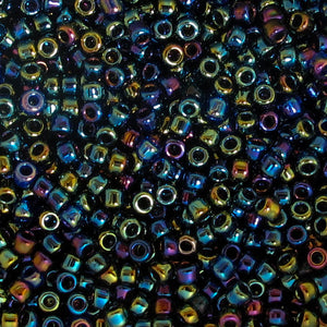 Rainbow Multi Iris Seed Beads, Size #8