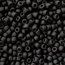 Load image into Gallery viewer, Matte Black Seed Beads, Size #6 