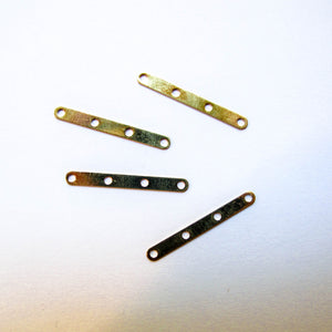 Gold Spacers, Metal, 4-Hole 