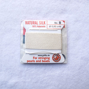 White Griffin Silk Bead Cord 