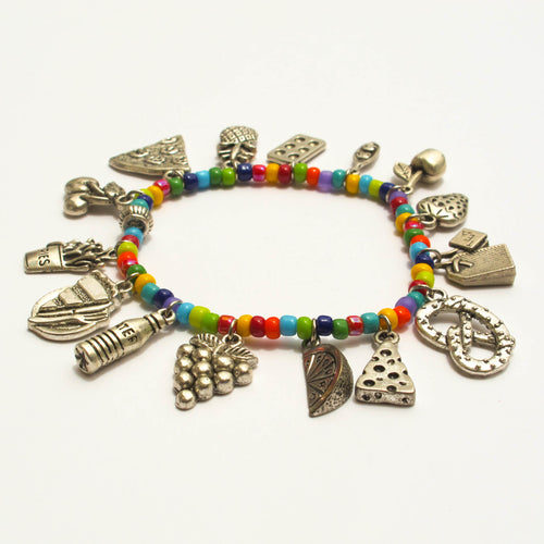 Beaded Epicurean Charm Bracelet