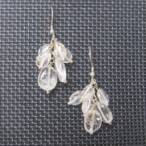 Clear Quartz Multi-Gemstone Drop Earrings