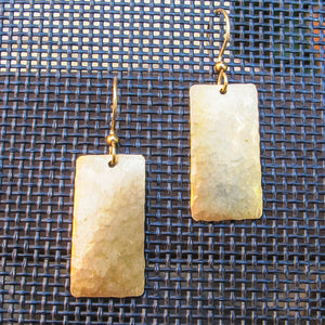 Classic Hammered Rectangle Earrings