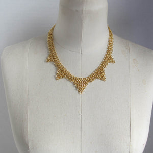 European 4-in-1 Chain Maille Necklace with Triangles