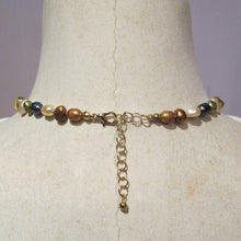 Load image into Gallery viewer, Multicolor Freshwater Pearl Floating Design Necklace