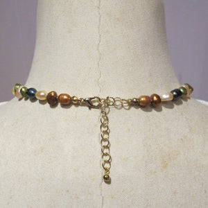 Multicolor Freshwater Pearl Floating Design Necklace