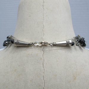 Multi-Strand Black Beaded Necklace