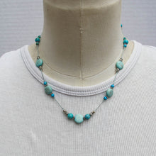 Load image into Gallery viewer, Turquoise Magnesite Hand-Knotted Floating Design Necklace