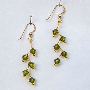 Swarovski Crystal Cascading Vine Earrings