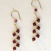 Load image into Gallery viewer, Swarovski Crystal Cascading Vine Earrings