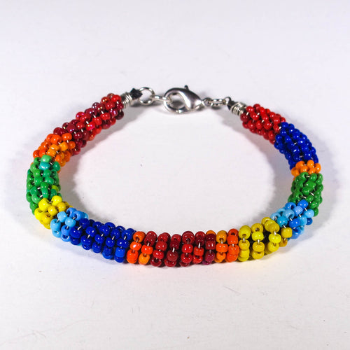 Multicolor Bead-Wrapped Boho Bracelet