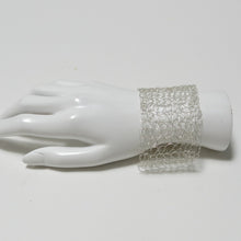Load image into Gallery viewer, Hand-Crocheted Wire Bracelet with Slide-Lock Clasp