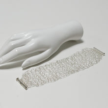 Load image into Gallery viewer, Hand-Crocheted Wire Bracelet with Slide-Lock Clasp