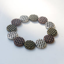 Load image into Gallery viewer, Stretchy Bracelet with Pewter Beads in 3 Colors