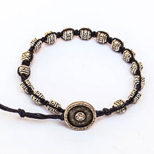 Load image into Gallery viewer, Bracelet with Detailed Silver Cube Pewter Beads