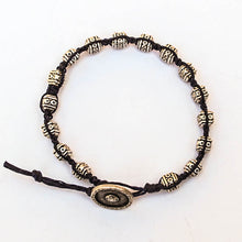 Load image into Gallery viewer, Bracelet with Detailed Silver Cube Pewter Beads