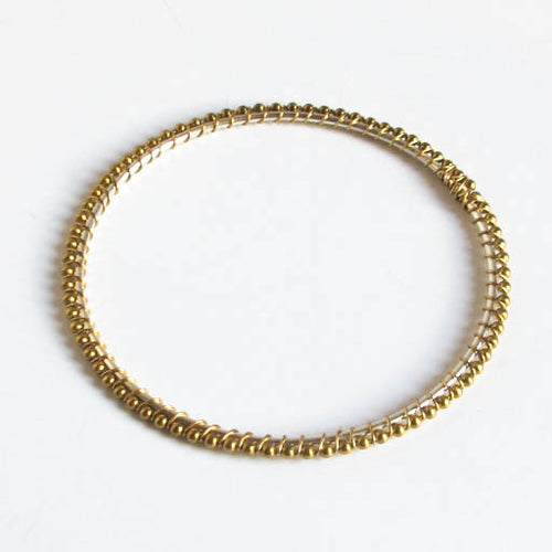 Gold Brass Bangles wrapped with ball chain