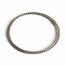 Load image into Gallery viewer, Silver Brass Bangles wrapped with ball chain