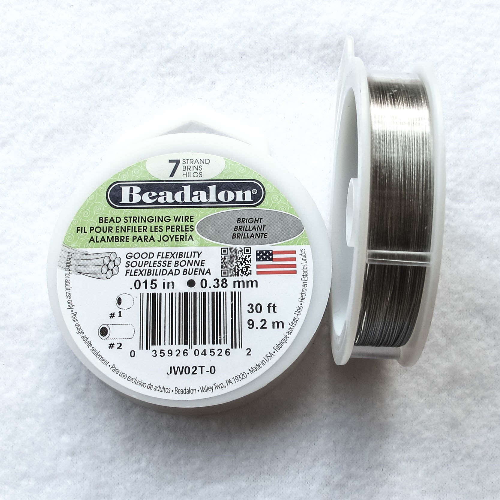 Beadalon 7 Strand Bead Stringing Wire .015-inch Bright