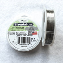 Load image into Gallery viewer, Bright Silver Beadalon Beading wire 7 strands .015&quot;