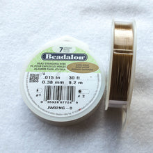 Load image into Gallery viewer, Satin Gold Beadalon Beading Wire 7 strands .015&quot;