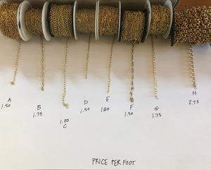 Chain sold by the foot