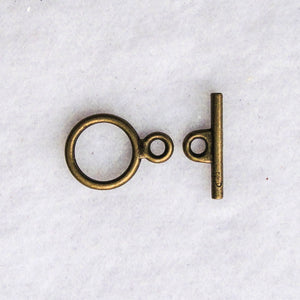 Basic Toggle Clasp, antique brass