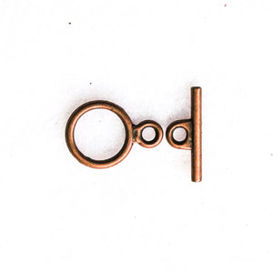 Basic Toggle Clasp, antiue copper