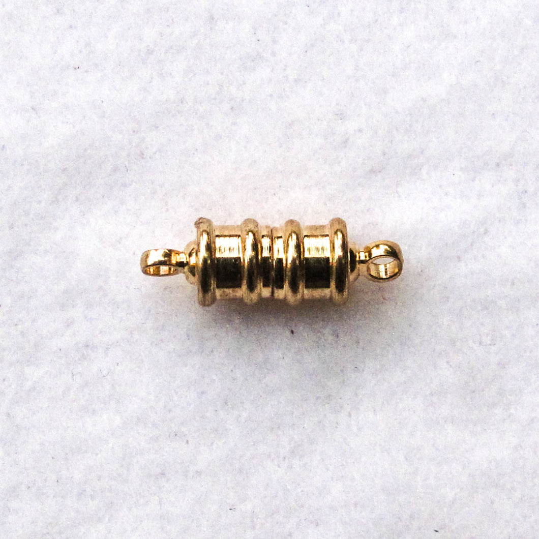 Gold Magnetic Clasp, Gold-Plated, 18mm. long