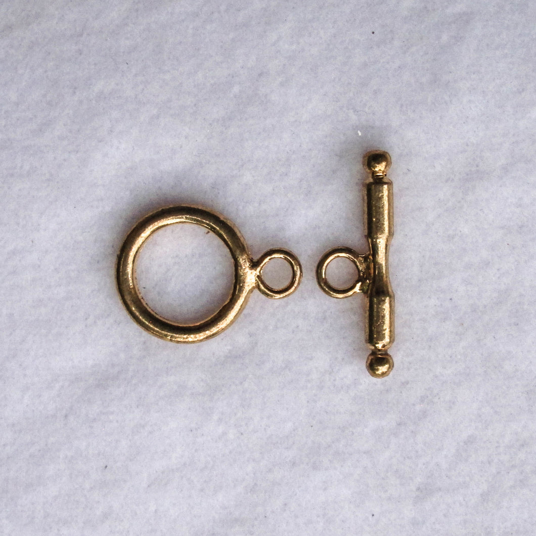 Large Gold-Plated Toggle Clasp, 17mm.