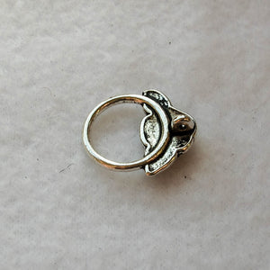 Rose & Leaf Toggle Clasp, Silver, 15mm.