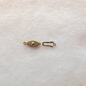 Gold fish hook clasp