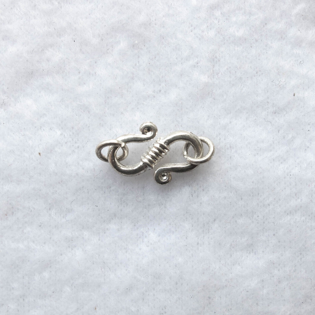 S-Clasp, Silver, 15mm. Long