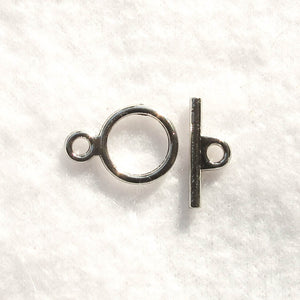 Basic Toggle Clasp, antique silver
