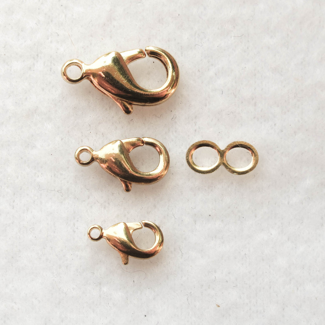 Gold Lobster Clasp Sets