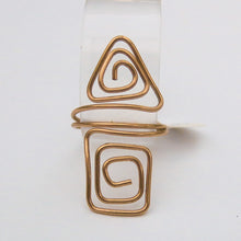 Load image into Gallery viewer, Copper Square/Triangle Adjustable Wire Ring 