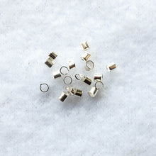 Load image into Gallery viewer, 2mm x 2mm sterling silver crimp beads