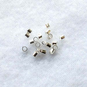 2mm x 2mm sterling silver crimp beads