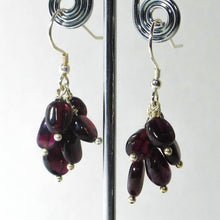 Load image into Gallery viewer, Gemstone Dangle Earrings/Garnet