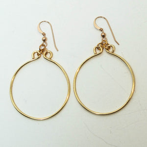 Gold Hand-Shaped Simple Round Hoop Earrings