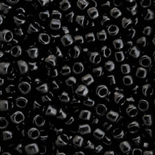 Load image into Gallery viewer, Opaque Black Seed Beads, Size #8