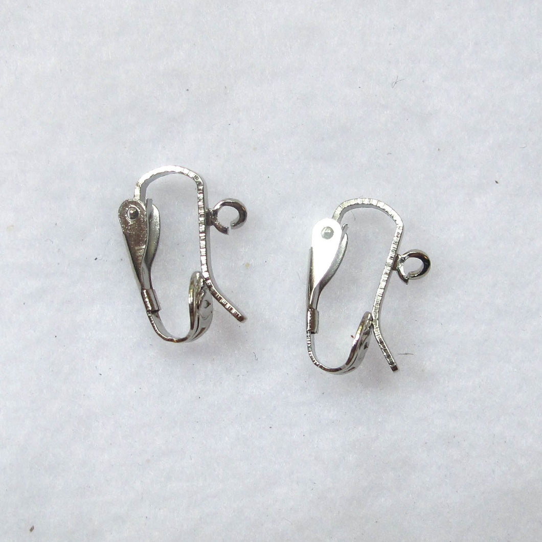Silver Clip-on Non-Pierced earring findings